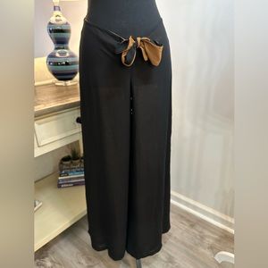 Papaya Wide Leg Double Layer Pants